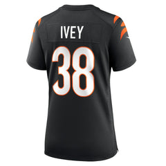 Nike DJ Ivey Cincinnati Bengals Women's Team Game Jersey Black