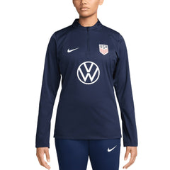 USMNT Women's 2024 Strike Drill Performance Quarter-Zip Pullover Top Navy - Nike