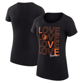Baltimore Orioles G-III 4Her by Carl Banks Women's Super-Slim Fit Lightweight Love Graphic Team T-Shirt - Black - MLB Online