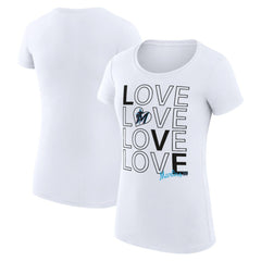 Miami Marlins G-III 4Her by Carl Banks Women's Super-Slim Fit Lightweight Love Graphic Team T-Shirt - White - MLB Online