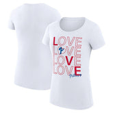 Philadelphia Phillies G-III 4Her by Carl Banks Women's Super-Slim Fit Lightweight Love Graphic Team T-Shirt - White - MLB Sale