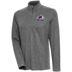 Colorado Avalanche Antigua Women's Confront Quarter-Zip Pullover Top - Heather Black - NHL 200624141