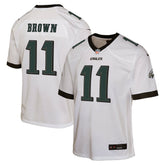 Nike A.J. Brown Philadelphia Eagles Youth Game Jersey White