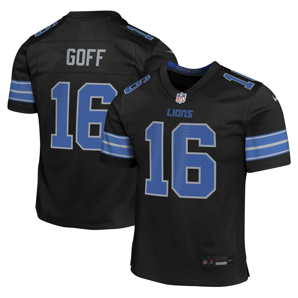 Nike Jared Goff Detroit Lions Youth Game Jersey Black