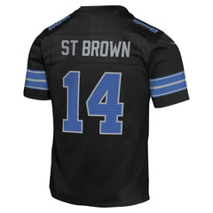 Nike Amon-Ra St. Brown Detroit Lions Youth Game Jersey Black