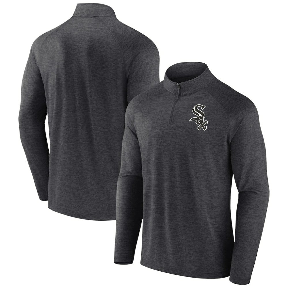 Chicago White Sox Profile Big & Tall Raglan Quarter-Zip Top - Black - MLB Lifestyle