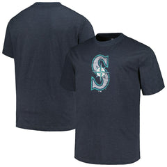 Seattle Mariners Profile Big & Tall Weathered Logo T-Shirt - Heather Navy - MLB on Sale