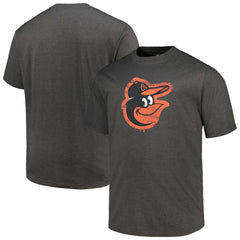 Baltimore Orioles Profile Big & Tall Weathered Logo T-Shirt - Heather Black - MLB Sale