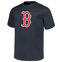 Boston Red Sox Profile Big & Tall Weathered Logo T-Shirt - Heather Navy - MLB Lifestyle