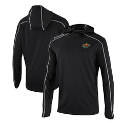 Minnesota Wild Columbia Omni-Wick Shotgun Long Sleeve Hoodie T-Shirt - Black - NHL 200629177