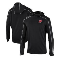 New Jersey Devils Columbia Omni-Wick Shotgun Long Sleeve Hoodie T-Shirt - Black - NHL 200629179