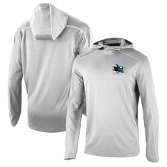 San Jose Sharks Columbia Omni-Wick Shotgun Long Sleeve Hoodie T-Shirt - Gray - NHL 200629184