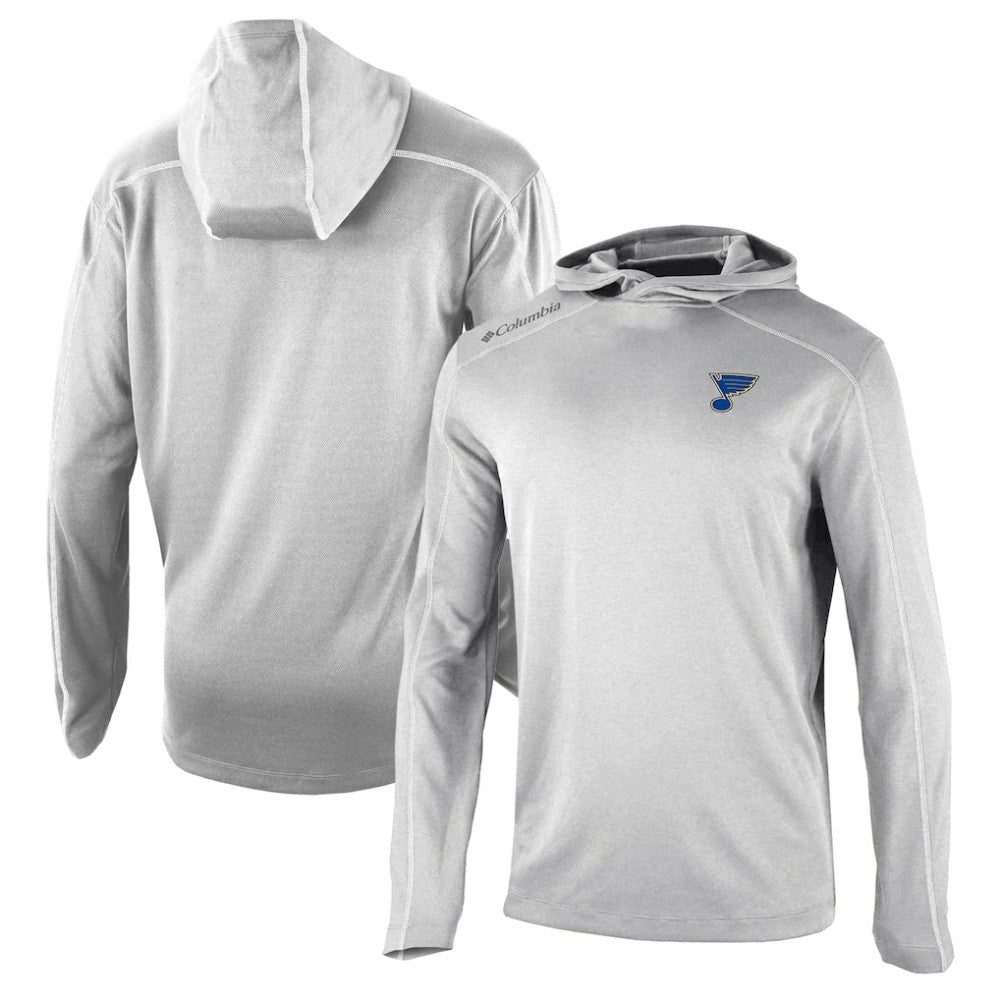 St. Louis Blues Columbia Omni-Wick Shotgun Long Sleeve Hoodie T-Shirt - Gray - NHL 200629186