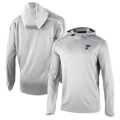 St. Louis Blues Columbia Omni-Wick Shotgun Long Sleeve Hoodie T-Shirt - Gray - NHL 200629186