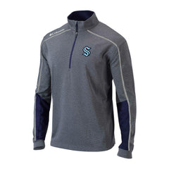 Seattle Kraken Columbia Omni-Wick Shotgun 2.0 Quarter-Zip Pullover Top - Gray/Navy - NHL 200629210