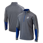 Tampa Bay Lightning Columbia Omni-Wick Shotgun 2.0 Quarter-Zip Pullover Top - Gray/Blue - NHL 200629212