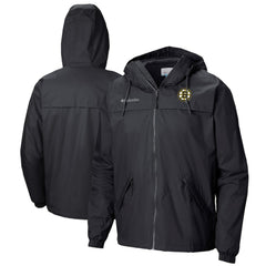 Boston Bruins Columbia Oroville Creek Lightweight Full-Zip Windbreaker Jacket - Black - NHL 200629317