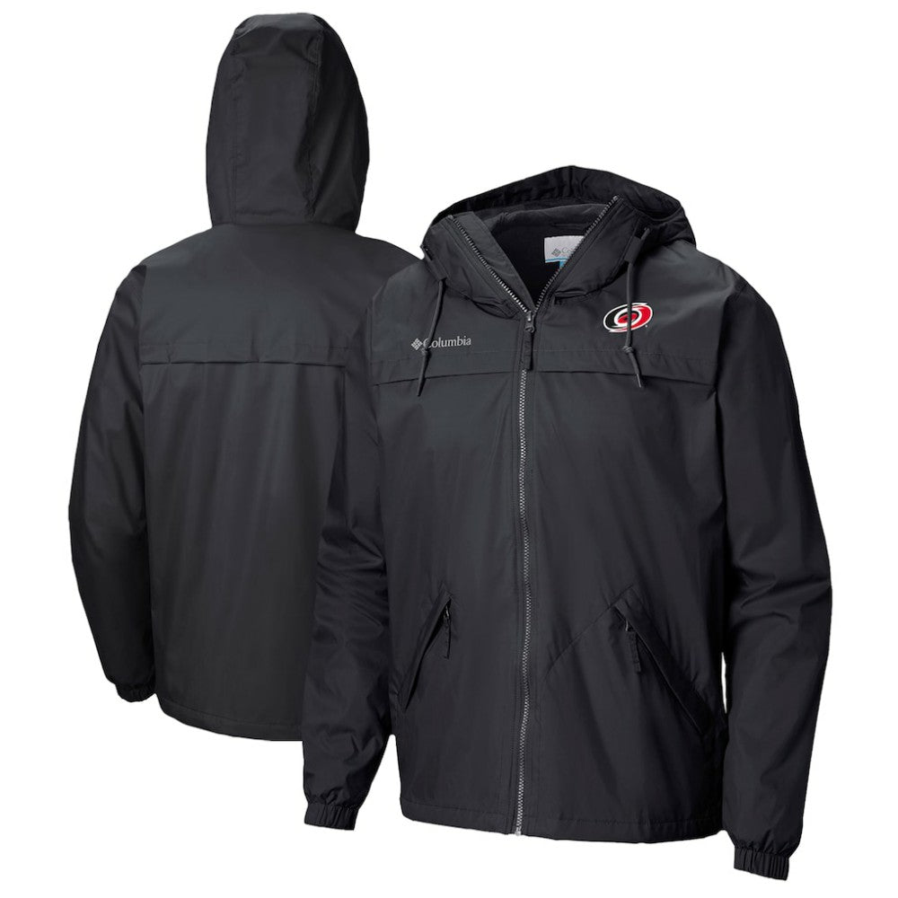 Carolina Hurricanes Columbia Oroville Creek Lightweight Full-Zip Windbreaker Jacket - Black - NHL 200629319