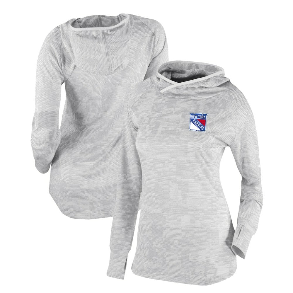 New York Rangers Columbia Women's Omni-Wick Sunday Ball Pullover Hoodie - White - NHL 200629432