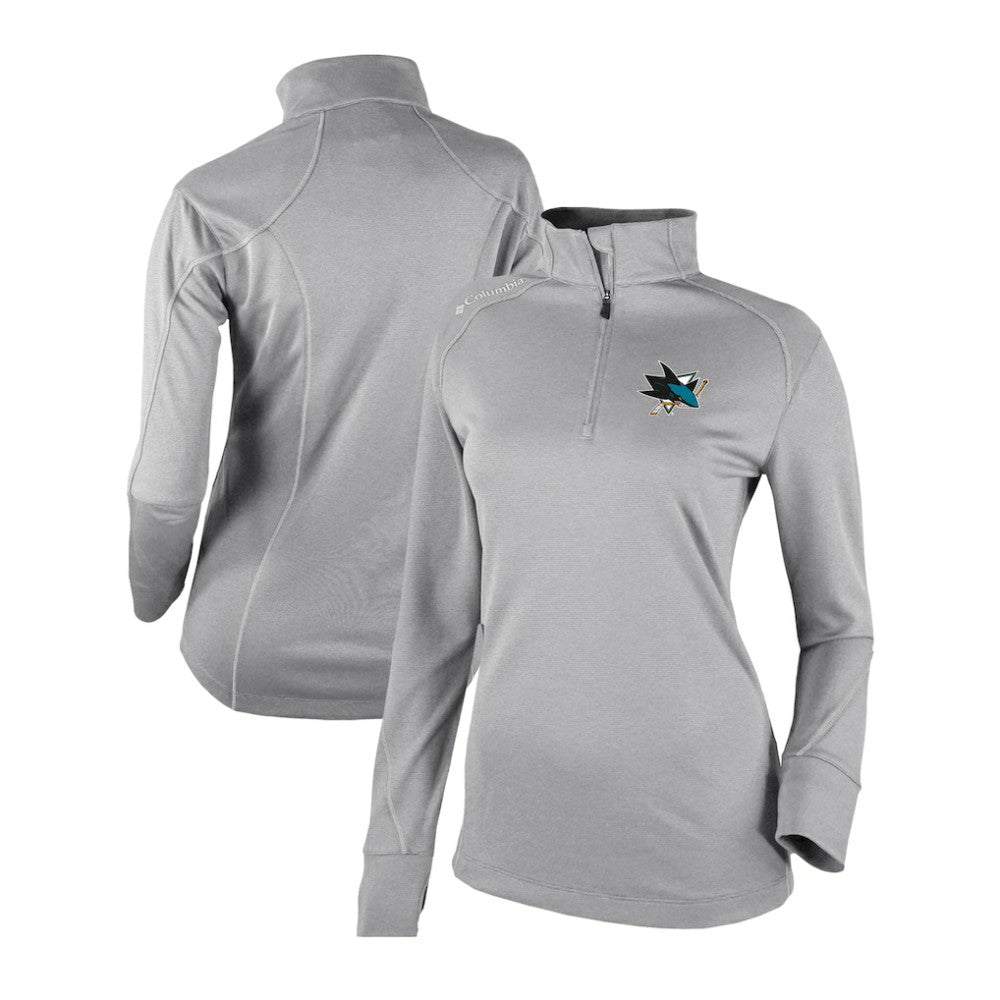 San Jose Sharks Columbia Women's Omni-Wick Shotgun 2.0 Quarter-Zip Pullover Top - Gray - NHL 200629459