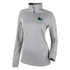 San Jose Sharks Columbia Women's Omni-Wick Shotgun 2.0 Quarter-Zip Pullover Top - Gray - NHL 200629459