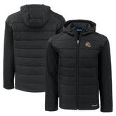 San Francisco 49ers Cutter & Buck Helmet Evoke Hybrid Eco Softshell Recycled Full-Zip Hoodie Jacket Black