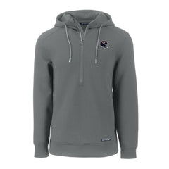Chicago Bears Cutter & Buck Helmet Roam Eco Half-Zip Recycled Pullover Hoodie Gray