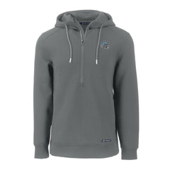 Detroit Lions Cutter & Buck Helmet Roam Eco Half-Zip Recycled Pullover Hoodie Gray