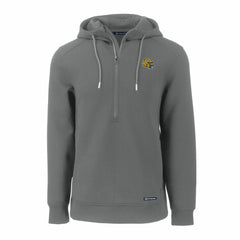 Green Bay Packers Cutter & Buck Helmet Roam Eco Half-Zip Recycled Pullover Hoodie Gray