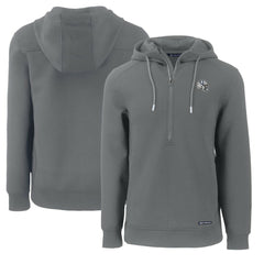 Indianapolis Colts Cutter & Buck Helmet Roam Eco Half-Zip Recycled Pullover Hoodie Gray