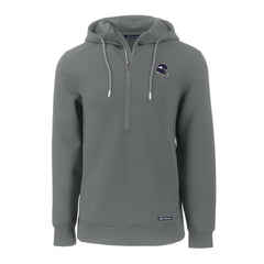 Minnesota Vikings Cutter & Buck Helmet Roam Eco Half-Zip Recycled Pullover Hoodie Gray