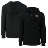 San Francisco 49ers Cutter & Buck Helmet Roam Eco Half-Zip Recycled Pullover Hoodie Black
