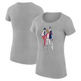Cleveland Guardians G-III 4Her by Carl Banks Women's Super-Slim Fit Lightweight Baseball Girls T-Shirt - Heather Gray - MLB Discount