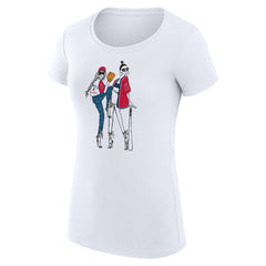 Los Angeles Angels G-III 4Her by Carl Banks Women's Super-Slim Fit Lightweight Baseball Girls T-Shirt - White - MLB Lifestyle