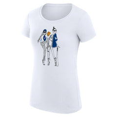 Los Angeles Dodgers G-III 4Her by Carl Banks Women's Super-Slim Fit Lightweight Baseball Girls T-Shirt - White - MLB Discount