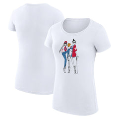 Philadelphia Phillies G-III 4Her by Carl Banks Women's Super-Slim Fit Lightweight Baseball Girls T-Shirt - White - MLB Discount