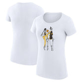 San Diego Padres G-III 4Her by Carl Banks Women's Super-Slim Fit Lightweight Baseball Girls T-Shirt - White - MLB on Sale