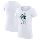 Seattle Mariners G-III 4Her by Carl Banks Women's Super-Slim Fit Lightweight Baseball Girls T-Shirt - White - MLB Sale