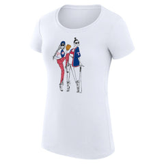 Texas Rangers G-III 4Her by Carl Banks Women's Super-Slim Fit Lightweight Baseball Girls T-Shirt - White - MLB on Sale