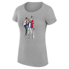 Washington Nationals G-III 4Her by Carl Banks Women's Super-Slim Fit Lightweight Baseball Girls T-Shirt - Heather Gray - MLB Lifestyle