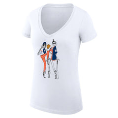 Detroit Tigers G-III 4Her by Carl Banks Women's Super-Slim Fit Lightweight Baseball V-Neck T-Shirt - White - MLB Discount