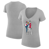 St. Louis Cardinals G-III 4Her by Carl Banks Women's Super-Slim Fit Lightweight Baseball V-Neck T-Shirt - Heather Gray - MLB Discount