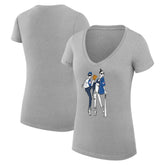 Toronto Blue Jays G-III 4Her by Carl Banks Women's Super-Slim Fit Lightweight Baseball V-Neck T-Shirt - Heather Gray - MLB Discount