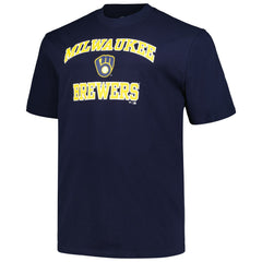 Milwaukee Brewers Profile Big & Tall Heart & Soul T-Shirt - Navy - MLB Lifestyle