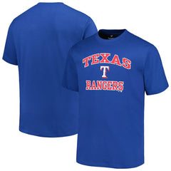 Texas Rangers Profile Big & Tall Heart & Soul T-Shirt - Royal - MLB Sale