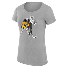 Boston Bruins G-III 4Her by Carl Banks Women's Super-Slim Fit Lightweight Hockey Girls T-Shirt - Heather Gray - NHL 200632775