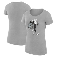 Los Angeles Kings G-III 4Her by Carl Banks Women's Super-Slim Fit Lightweight Hockey Girls T-Shirt - Heather Gray - NHL 200632789