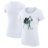 Dallas Stars G-III 4Her by Carl Banks Women's Super-Slim Fit Lightweight Hockey Girls T-Shirt - White - NHL 200632800