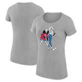 New York Rangers G-III 4Her by Carl Banks Women's Super-Slim Fit Lightweight Hockey Girls T-Shirt - Heather Gray - NHL 200632801