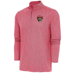 Florida Panthers Antigua Hunk Quarter-Zip Pullover Top - Heather Red - NHL 200640640